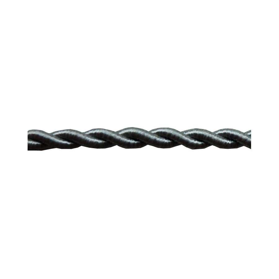 Cable trenzado seda gris 2 x 0,75