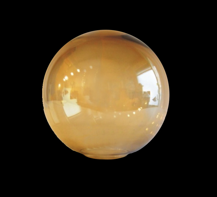 Bola globo de cristal ahumada sin cuello 140mm diámetro