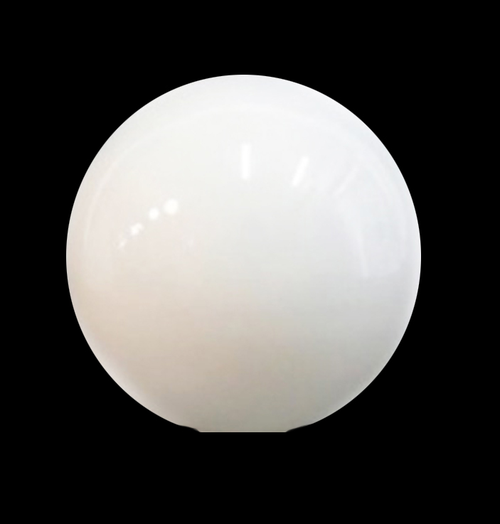 Bola globo de cristal blanco sin cuello 160mm diámetro