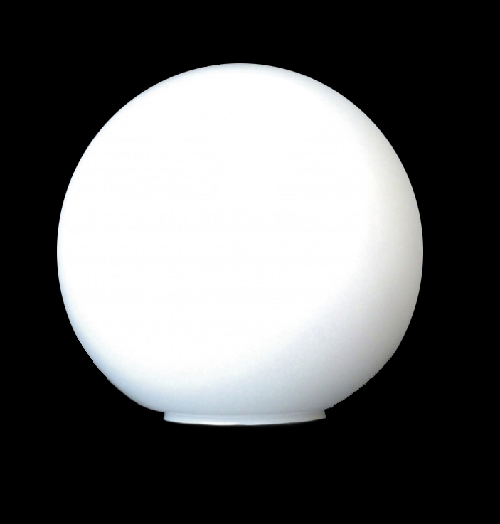 Bola globo de cristal blanco mate sin cuello 120mm diámetro