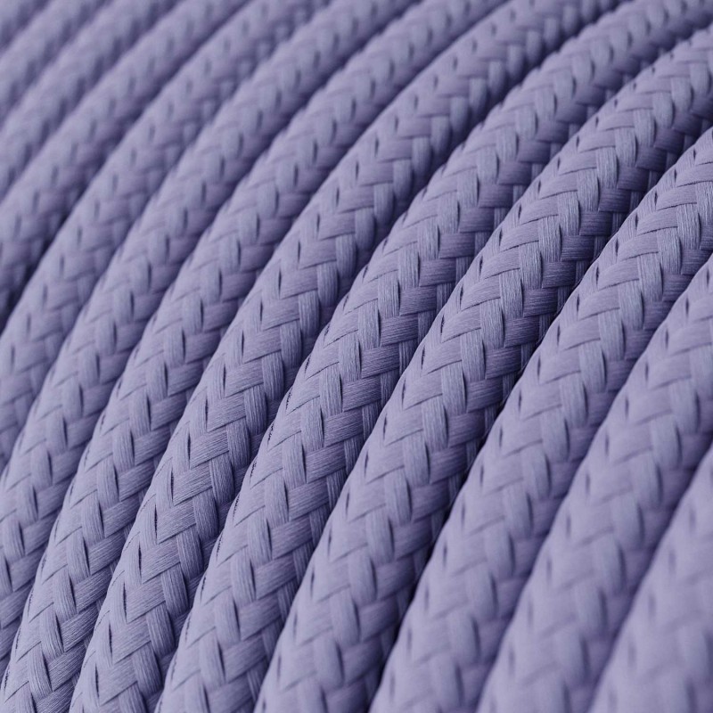 Cable textil decorativo a metros homologado de color lila