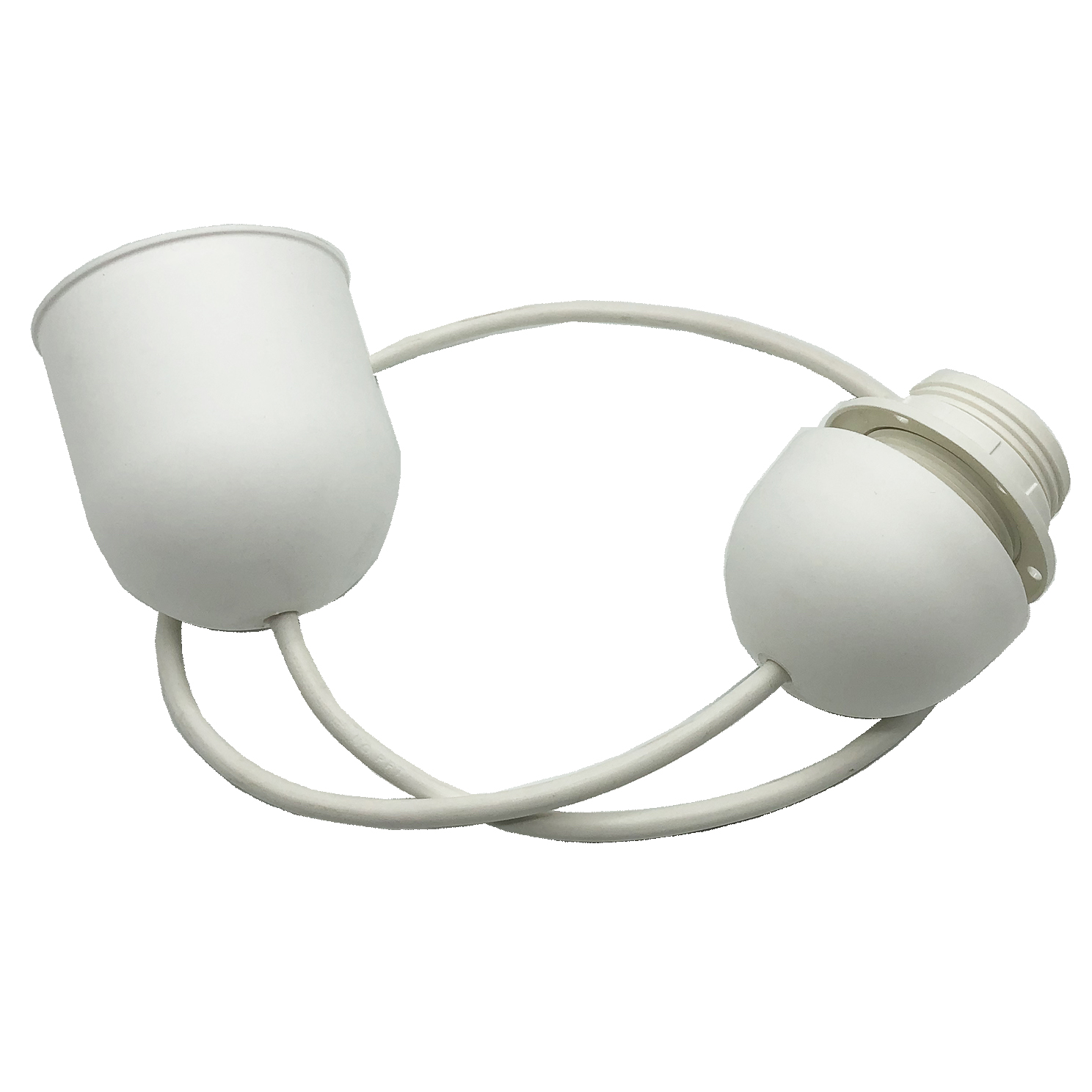Prefijo Prever consenso Lámpara plástico blanca para colgar con casquillo E27 | Kits portalámparas  con cable