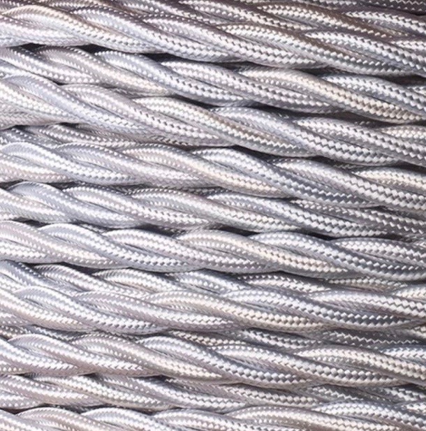 Cable trenzado a metros sección 3 x 2,5 mm2 homologado blanco