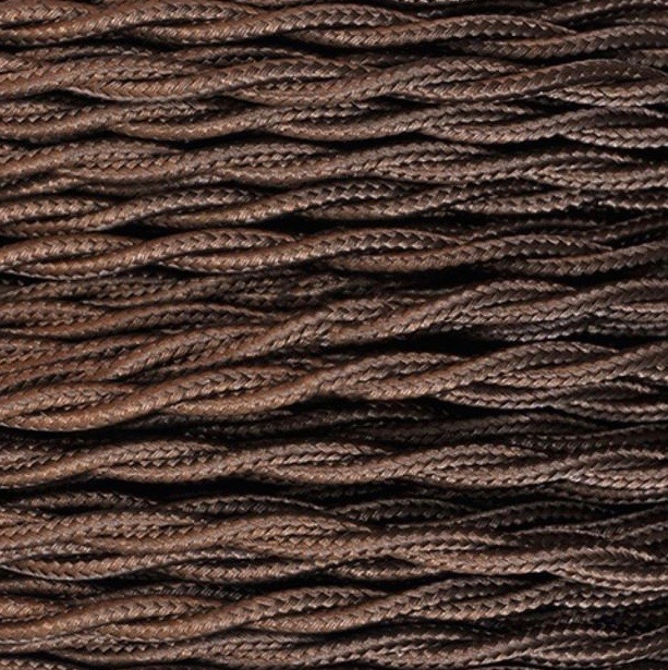 Cable trenzado a metros sección 3 x 2,5 mm2 homologado marrón