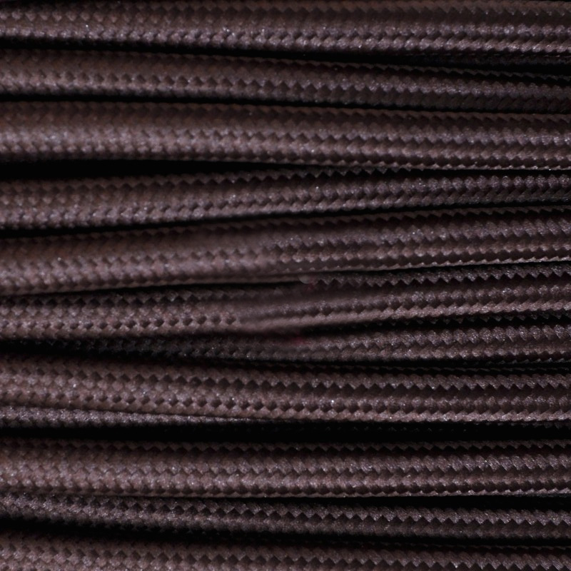 Cable textil decorativo a metros homologado de color marrón