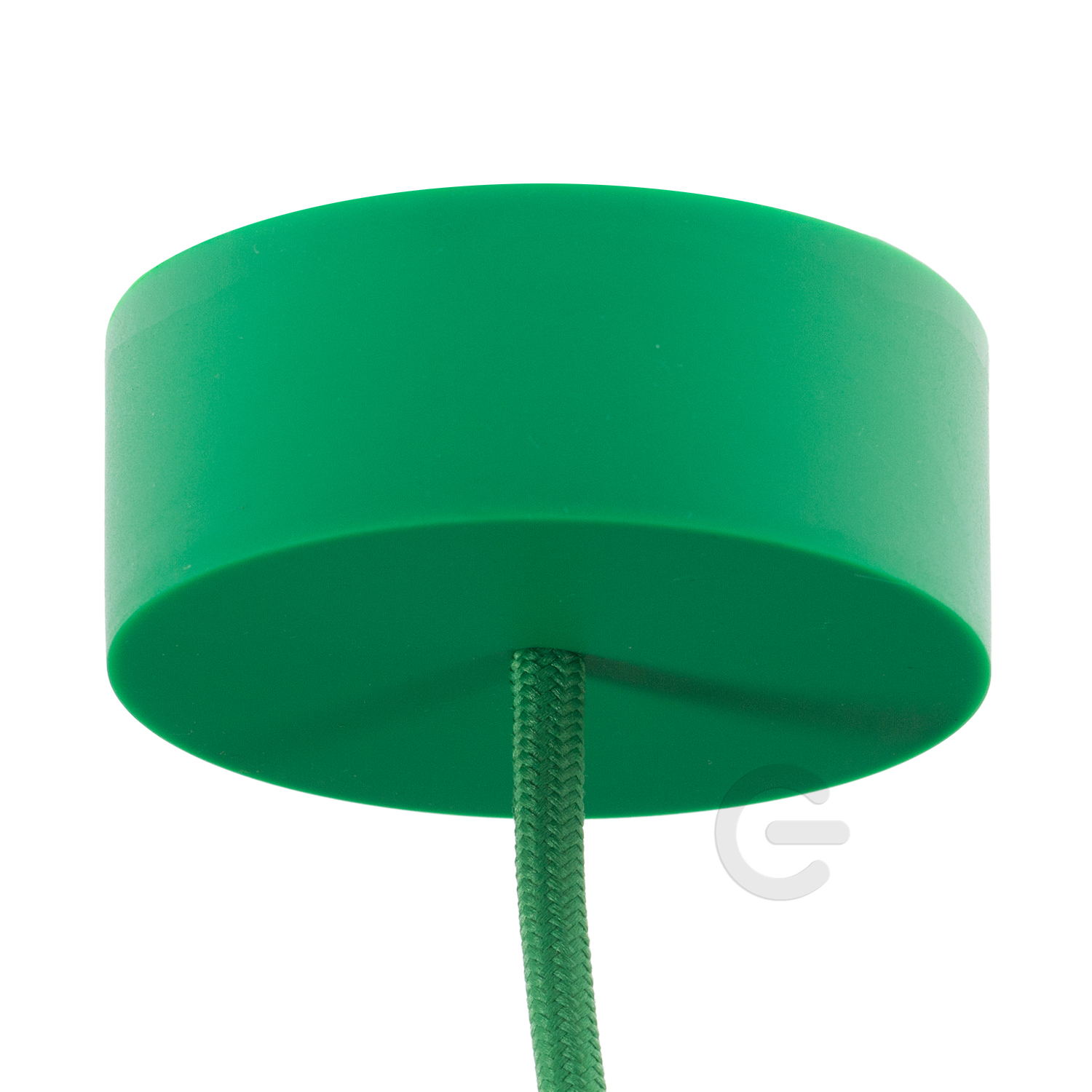 Florón decorativo silicona verde 80mm diámetro x 32mm alto