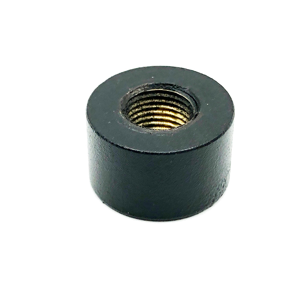 Cilindro de metal con interior en paso 10/100 color negro 20mm
