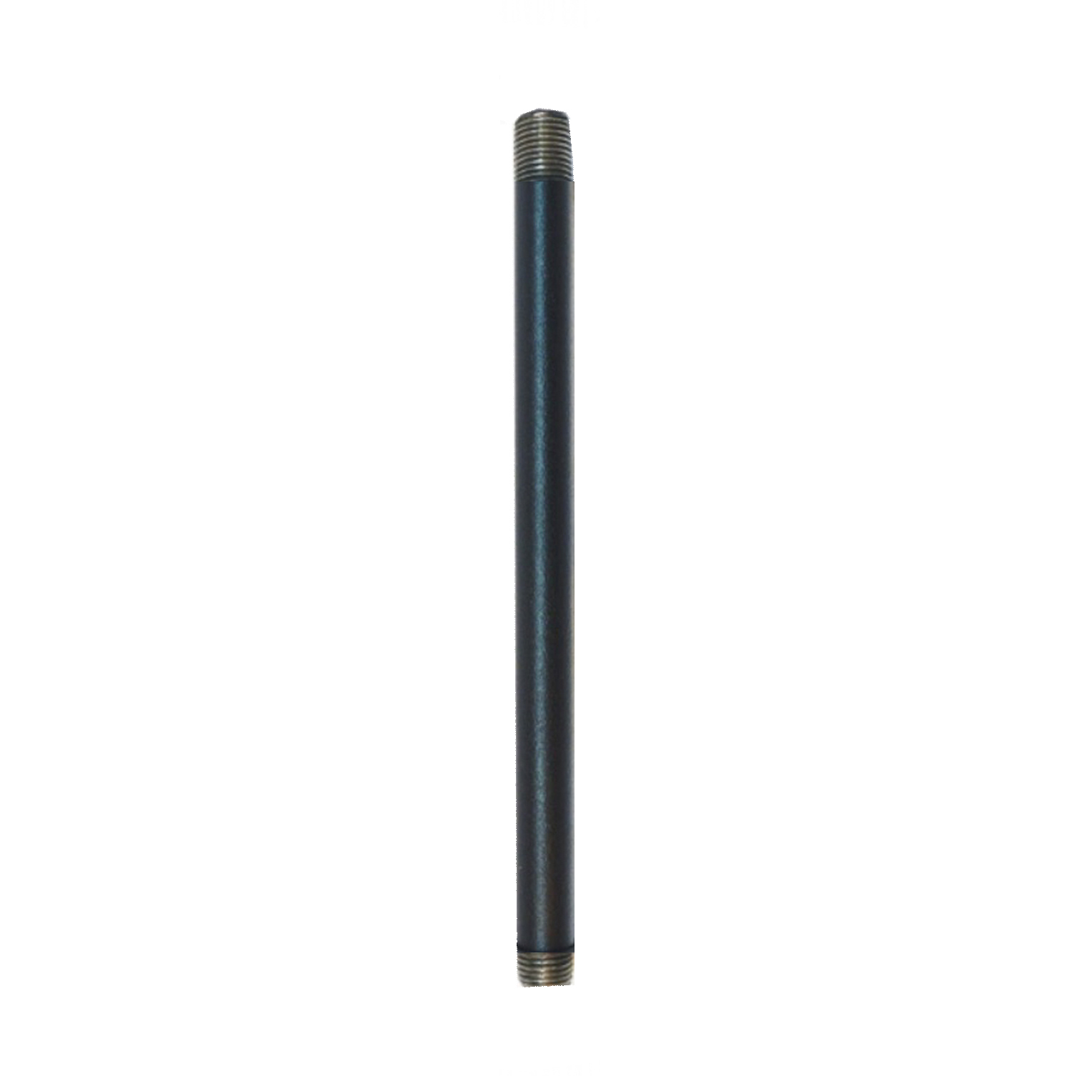 Tija recta negra doble rosca en extremos y 200mm de longitud