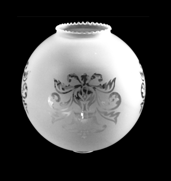 Bola globo cristal corona y grabado sin cuello 140mm diámetro