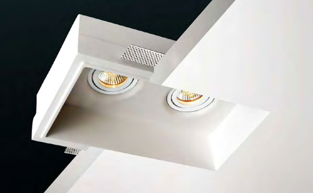 Iluminación invisible: Focos de yeso empotrados para techos de pladur